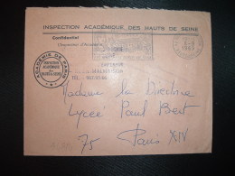 LETTRE OBL.MEC.8-9-1969 RUEIL MALMAISON (92) INSPECTION ACADEMIQUE DES HAUTS DE SEINE - Civil Frank Covers