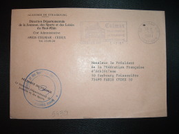 LETTRE OBL.MEC.1-9-1981 COLMAR RP (68) DIRECTION DEPARTEMENTALE DE LA JEUNESSE, DES SPORTS ET DES LOISIRS DU HAUT-RHIN - Lettres Civiles En Franchise