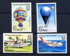 TUVALU 1983, MONTGOLFIERE, AVION, HYDRAVION, BALLON, 4 Valeurs, Neufs. R114 - Luchtballons