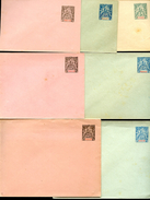 NOSSI BÉ MADAGASCAR 7 Postal Stationery Covers #1-3 Complete Set Mint 1893 - Lettres & Documents