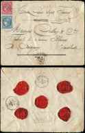 49   80c. Rose + N°46B 20c. Bleu Obl. GC 2429 S. Env. CHARGE, Càd MONTAUBAN 5/4/71, TB - Other & Unclassified