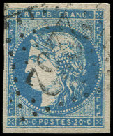 44B  20c. Bleu, T I, R II, Obl. GC 2252, TB. Br - Autres & Non Classés