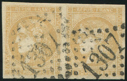 43Bc 10c. CITRON, R II, PAIRE Obl. GC 1907, TB - Autres & Non Classés