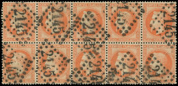 31   40c. Orange, BLOC De 10 Obl. GC 2145, RR, TTB - Other & Unclassified