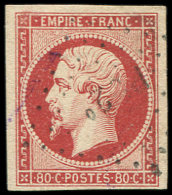 17Ad  80c. VERMILLONNE, Obl. Amb. P( ) 2e, Frappe Légère, TB/TTB - Sonstige & Ohne Zuordnung