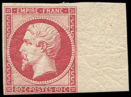 17B  80c. Rose, Bdf, Filet Inférieur Coupé, B/TB - Sonstige & Ohne Zuordnung