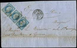 14Ah 20c. Bleu, T I, Variété POSTFS, BANDE De 3 Obl. PC 1109 S. LAC, Càd T15 DOLE-DU-JURA 13/10/58, - Other & Unclassified