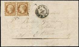 13B  10c. Brun Clair, T II, PAIRE PIQUAGE SUSSE, Obl. PC 2024 S. LAC, Càd T15 LE MONASTIER-S-GAZEILLE, TTB. Br - Sonstige & Ohne Zuordnung