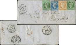 12    5c. Vert, 2 Ex. + N°13A Et 14A Obl. Los. D Sur Env., Càd PARIS 5/1/59, Arr. BRUXELLES 5/1, 2 T. D&eacut - Other & Unclassified