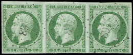 12c   5c. Vert Foncé Sur Vert, BANDE De 3 Obl. PC 897, TTB - Andere & Zonder Classificatie