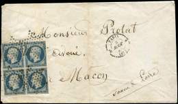 10   25c. Bleu, BLOC De 4 Obl. ETOILE S. Env., Càd T1330 6 PARIS 3/8/53, RR, TB - Andere & Zonder Classificatie