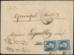 10   25c. Bleu, PAIRE Obl. ETOILE S. Env., Càd PARIS 1( )/10/53, TB - Other & Unclassified