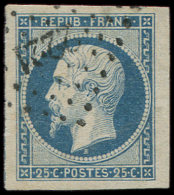 10   25c. Bleu, Très Grandes Marges, Obl. PC 2221, Superbe - Autres & Non Classés