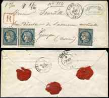 4    25c. Bleu, 3 Ex. (2 Touchés) Obl. PC 1730 S. Env. Rec., Càd T15 LIMOGES 9/6/52 Et R Rouge Encadr&eacu - Other & Unclassified