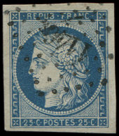 4    25c. Bleu, Grandes Marges, Obl. PC 1146, TTB/Superbe - Andere & Zonder Classificatie