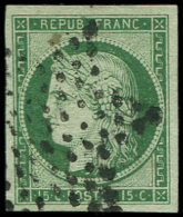 2b   15c. Vert FONCE, Obl. ETOILE, Très Belles Marges, TTB - Altri & Non Classificati