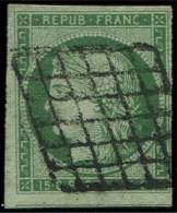 2    15c. Vert, Oblitéré GRILLE, TB - Otros & Sin Clasificación