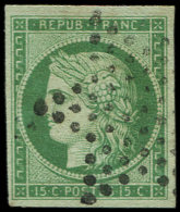 2    15c. Vert, Obl. ETOILE, Superbe - Other & Unclassified