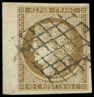 1b   10c. Bistre VERDATRE, Obl. GRILLE, Bdf, TTB - Other & Unclassified