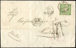 PEROU 13 : 1d. Vert-jaune Obl. Sur LAC De CALLAO Du 13/4/69, Cachet GB/1/90c., Taxe 4, Arr. GENES Le 17/5, TB - Sonstige & Ohne Zuordnung