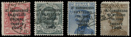 ITALIE 117/20 : Congrès De Trieste 1922, Obl., N°120 Défx, Les Autres TB, Cote Sassone - Other & Unclassified