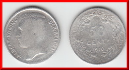 **** BELGIQUE - BELGIUM - BELGIE - 50 CENTIMES 1910 ALBERT I KONING DER BELGEN - ARGENT - SILVER **** EN ACHAT IMMEDIAT - 50 Cent