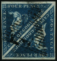N°8 4p Bleu, Paire Luxe - TB - Kap Der Guten Hoffnung (1853-1904)