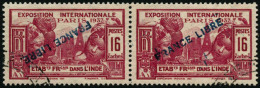 N°153b 16ca Rose, Paire Dont 1 Ex Surcharge Renversée - TB - Other & Unclassified