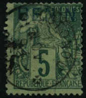 N°4A 5c Vert, Surcharge Bleue, Signé Brun - TB - Other & Unclassified