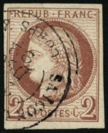 N°15 2c Rouge-brun, Signé Brun - TB - Other & Unclassified
