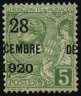 N°48 5c Vert-jaune, Superbe Décalage Latéral De La Surcharge - Rare - TB - Other & Unclassified