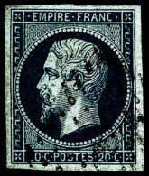 N°14Ad 20c Bleu S/vert, Type I Signé Roumet - TB - 1853-1860 Napoleon III