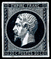 N°14Ab 20c Bleu Noir, Type I - TB - 1853-1860 Napoleon III