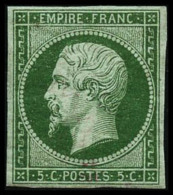 N°12 5c Vert, Petites Marges - B - 1853-1860 Napoléon III.