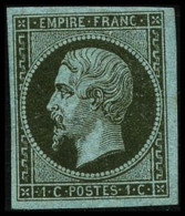 N°11 1c Olive, Signé Roumet - TB - 1853-1860 Napoleone III