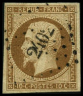 N°9 10c Bistre, Signé JF Brun - TB - 1852 Luigi-Napoleone