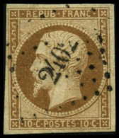 N°9 10c Bistre, Signé JF Brun - TB - 1852 Louis-Napoléon