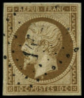 N°9 10c Bistre, Signé JF Brun - TB - 1852 Louis-Napoleon