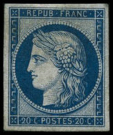 N°8F 20c Bleu, Réimp - TB - 1849-1850 Ceres
