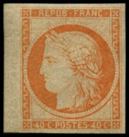 N°5g 40c Orange, Réimp  Luxe - TB - 1849-1850 Cérès