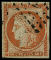 N°5 40c Orange, Signé Brun Et Roumet - TB - 1849-1850 Ceres