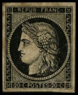 N°3 20c Noir S/jaune - B - 1849-1850 Ceres