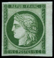 N°2e 15c Vert, Réimp - TB - 1849-1850 Cérès