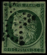 N°2 15c Vert - B - 1849-1850 Cérès