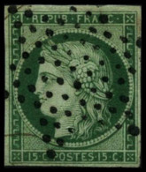 N°2 15c Vert - TB - 1849-1850 Ceres