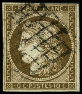 N°1b 10c Bistre-verdâtre - TB - 1849-1850 Ceres
