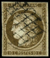 N°1b 10c Bistre-verdâtre - TB - 1849-1850 Cérès