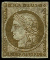 N°1 10c Bistre, Standard - B - 1849-1850 Ceres