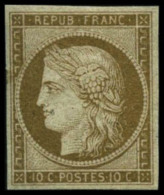 N°1 10c Bistre, Signé Brun - TB - 1849-1850 Ceres