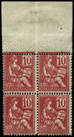 N°112 10c Rose, Bloc De 4 Belle Variété De Piquage Sur La Paire Supérieure - TB - Other & Unclassified